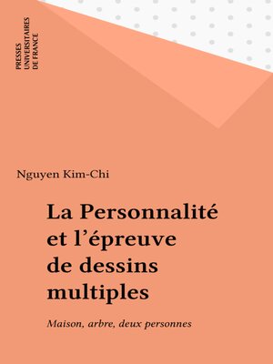 cover image of La Personnalité et l'épreuve de dessins multiples